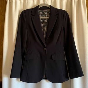 Guess Jeans black stretch blazer single button XS